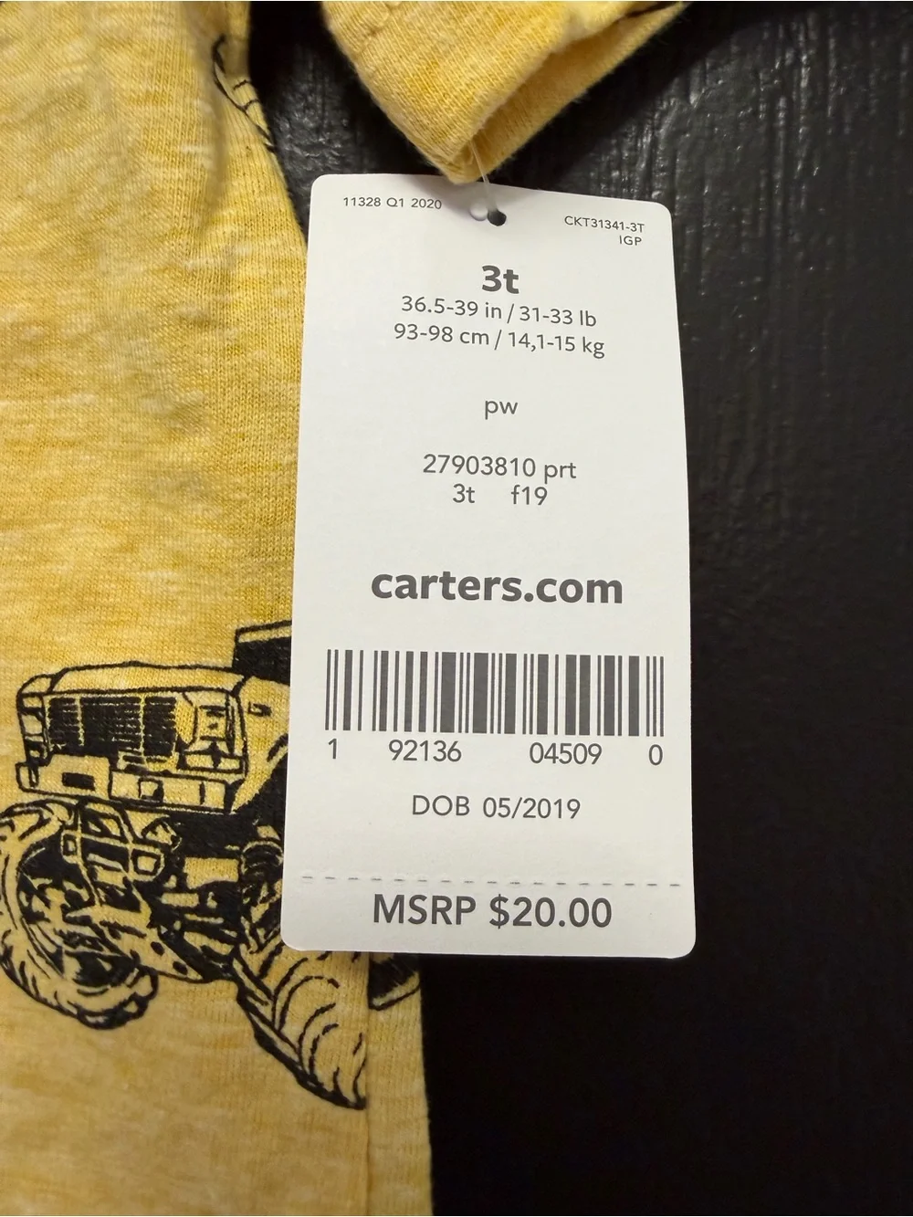 Carters boys 3M vehicle print T-Shirt New with tags
